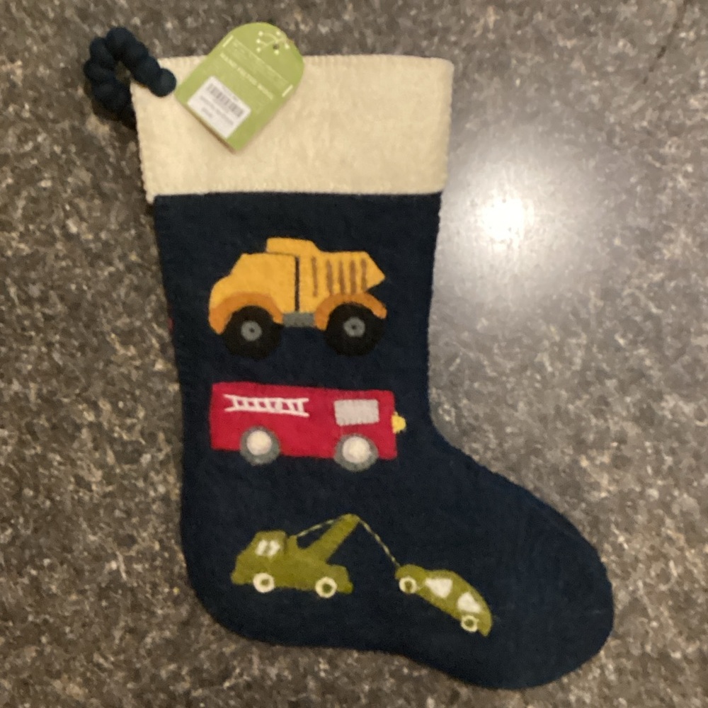 Kids Construction and Fire Truck Stocking